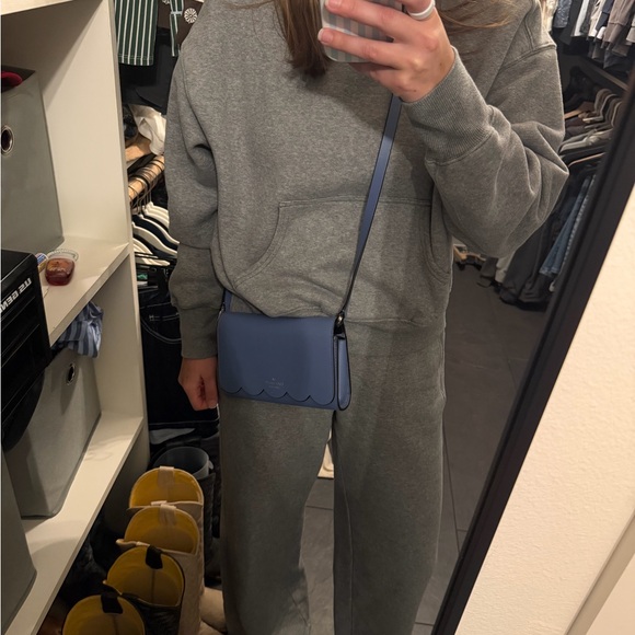 Kate Spade Navy Crossbody Bag with Scallop Detail - Picture 12 of 12